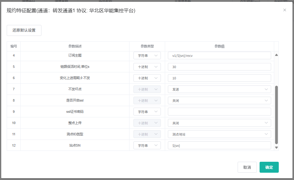规约配置